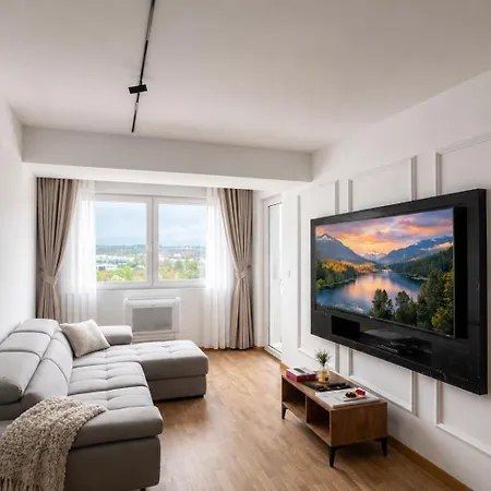 Elitestay Luxury Skyline Free Parking 5km To Center דירה *